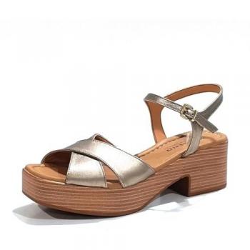 Pedro Miralles Sandalia Metal Humo Gold