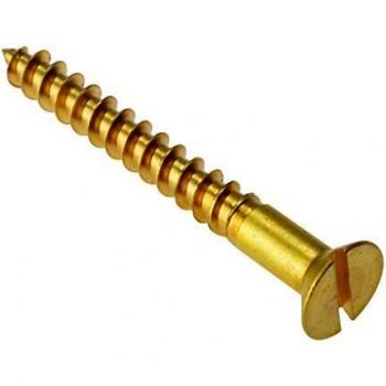 Forgefix CSK412B Brass Slotted Wood Screw