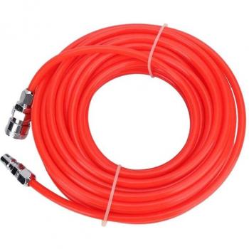 High Pressure Flexible Air Compressor Hose 5x8mm with Male/Female Quick Connector 15M Red