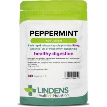 Lindens 50mg Peppermint Oil Capsules - 1000 Count