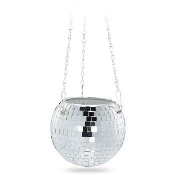 Pot de Fleur en Verre Suspendu Style Disco