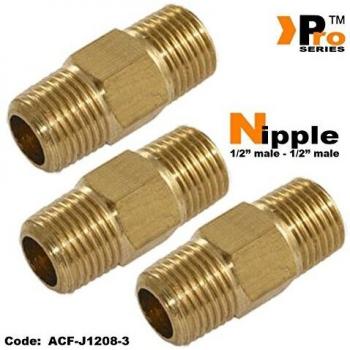 1/2 Brass Air Compressor and Air Line Nipple Set – Triple Pack