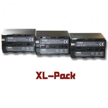 Pack Triple Batterie Li‑Ion 6000 mAh – Compatible avec Hitachi VM‑E635, VM‑E565, VM‑555 & VM‑645