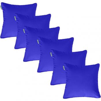 Coussins d'Extérieur Résistants à l'Eau - 45x45 cm, Bleu (Pack de 6)