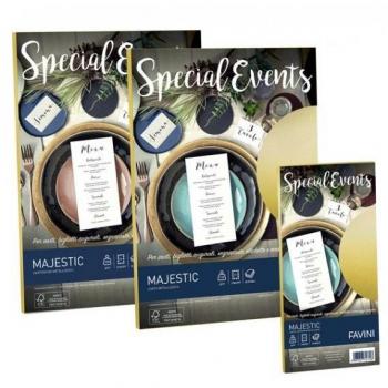 Carta metallizzata Special Events - A4 - 120 gr - argento - Favini - conf. 20 fogli