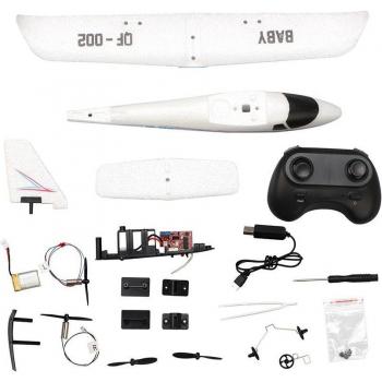 Planeador Eléctrico RC QF-002 352mm Control Remoto 2.4G 2CH RTF