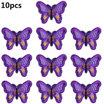 Parches de mariposa multicolor para planchar