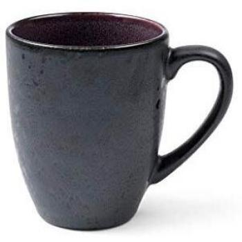 Bitz Teetasse 300 ml Schwarz/Lila Steinzeug