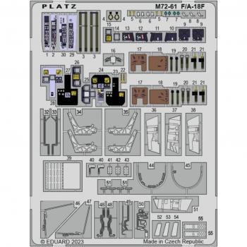 Platz F/A‑18F Super Hornet 1/72 Etching Plastic Parts – M72‑61
