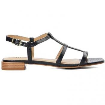 Dune London Women's Ladi Flat Leather Sandals - Black - Size UK 7