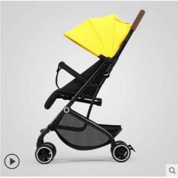 Reclining Baby Stroller with Lightweight Design and Four-Wheel Suspension