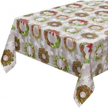 Nappe Plastifiée Résistante aux Taches Noël 140x450 cm