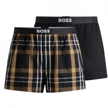 Bóxers de pijama BOSS para hombre, pack de 2, color negro, talla XL