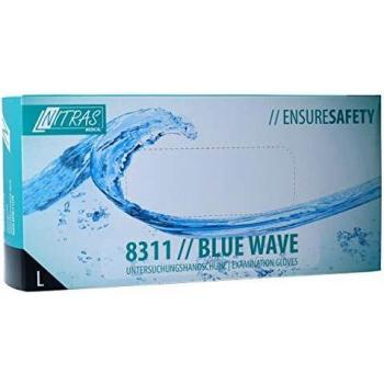NITRAS Nitril Handschuhe blau puderfrei BLUE WAVE - 100 Stück (S)