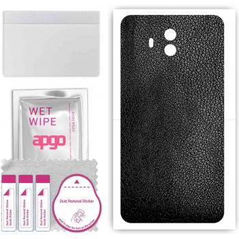 Apgo Huawei Mate 10 Protective Vinyl Sticker - Black Leather