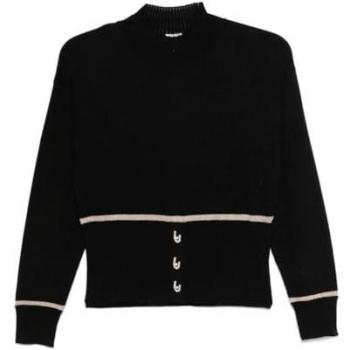 Liu Jo Maglia Dolcevita Nera con Logo