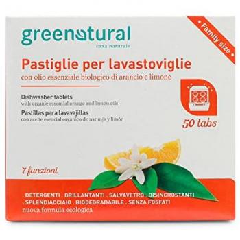 Greenatural - Pastiglie Lavastoviglie Biodegradabili Sgrassanti e Disincrostanti