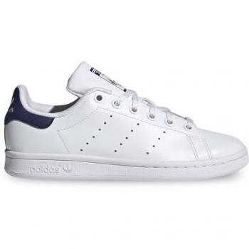 Chaussures pour Enfant Adidas Stan Smith J – Blanc, Cuir, Lacets