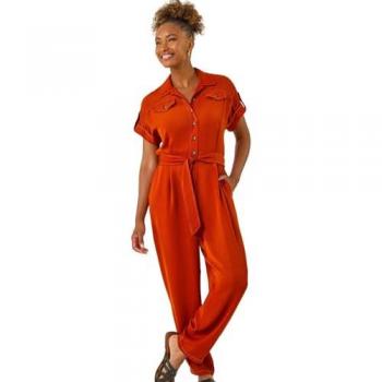 Roman Orange Workwear Jumpsuit – Female, Size 20