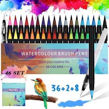 WaterBrush Pro – 36 Colorful Real Brush Pen Collection