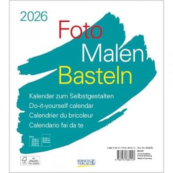 Foto-Malen-Basteln Bastelkalender weiß 2026