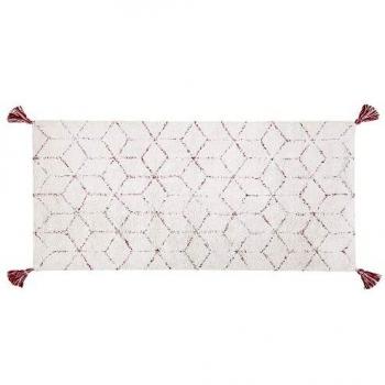Beliani Witte Katoenen Loper, 80x150 cm