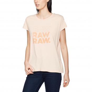 G-STAR RAW Saal Straight R T Wmn S/S, Camiseta para Mujer, Rosa