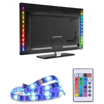 Solight LED RGB Strip für TV - 2 x 50 cm - USB -Schalter - Fernbedienung