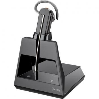 Cuffia Bluetooth Wireless Poly Voyager 4245 Office con Microfono a Clip per Ufficio e Centro Chiamate - Nero