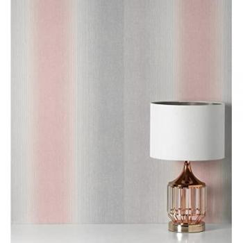 Muestra DIN A4 papel pintado vinílico lavable rayas gris rosa textura relieve - Oralia Stripes 681316 GAULAN