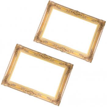 Golden Rectangle Selfie Picture Frame Props - 2pcs for Photography