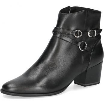 Stiefelette CAPRICE – Leder Damenschuhe, 39, Schwarz