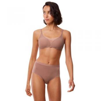 Triumph Klassischer Damenslip mit hoher Taille Smart Natural 10211539 Braun