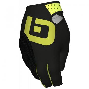 Luvas Alé Fango Longas Preto e Amarelo Fluorescente - Tamanho XXL