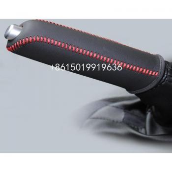 Hand sewn leather hand brake sleeve for Mazda 3