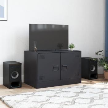Meuble TV en Acier Noir – 67 x 39 x 44 cm