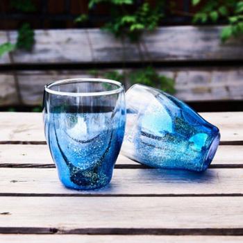 Starry Sky Double Layer Glass Cups - 2 Pack