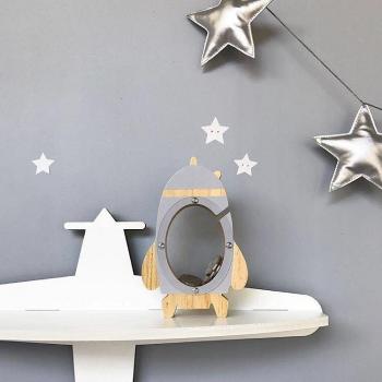 Rocket Shaped Acrylic Piggy Bank