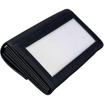 Borsa a mano in cuoio nero Alassio Kellner Börse 175x100 mm