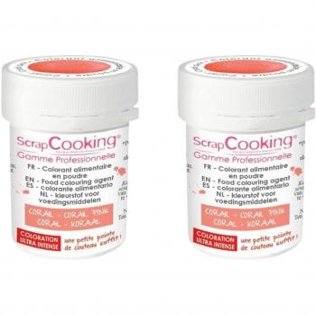 Colorant alimentaire en poudre 10 g - corail