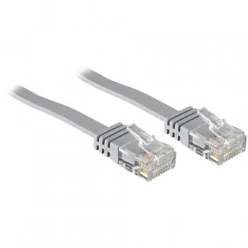 Lindy 0.3m CAT6 U/UTP Flat Gigabit Network Cable, Grey