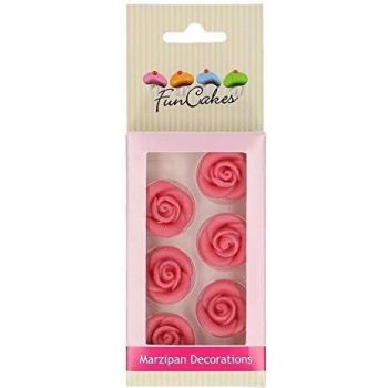 Rosas de Mazapán Color Rosa Set/6 FunCakes