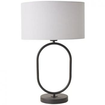 Valuelights Antonia Fabric Drum Shade – Matte Black Oval