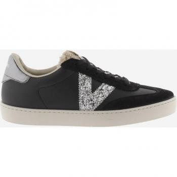 Victoria Sneaker Berlín Cyclist Faux Split Leather Black EU 37