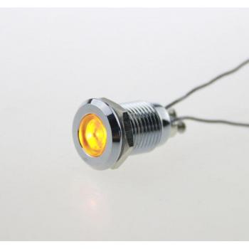 12mm LED Metal Light Warning Lamps - 10 PCS, 6V Red, Green, Yellow, Blue, White