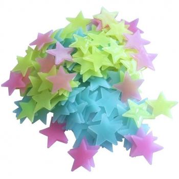 30pc 3D Snowflake Glow Stickers for Room Decoration