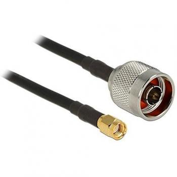 DeLOCK 89466 Cavo Coassiale RG‑58 N Plug SMA Plug 10 m Nero