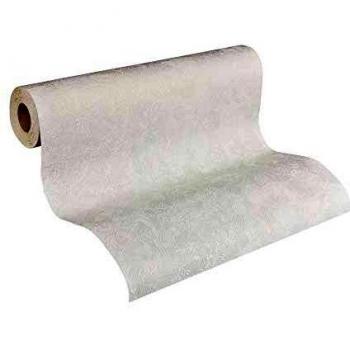Papel pintado tnt con estampado blanco y gris