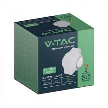 V-tac LED-Wandleuchte 2W Dual Light Beam Weiß 4000K IP54