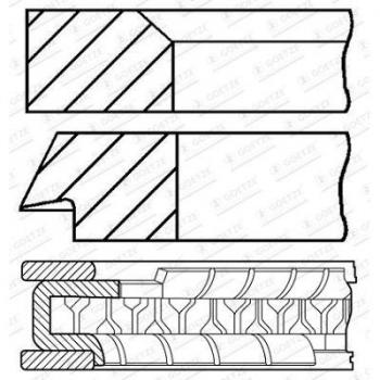 Segmentos de Piston GOETZE ENGINE 08‑447105‑00